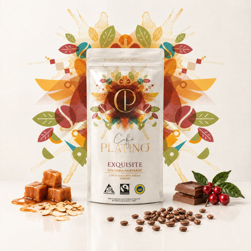 Café Platino EXQUISITE, café de Colombia Fairtrade Excelso 250 g