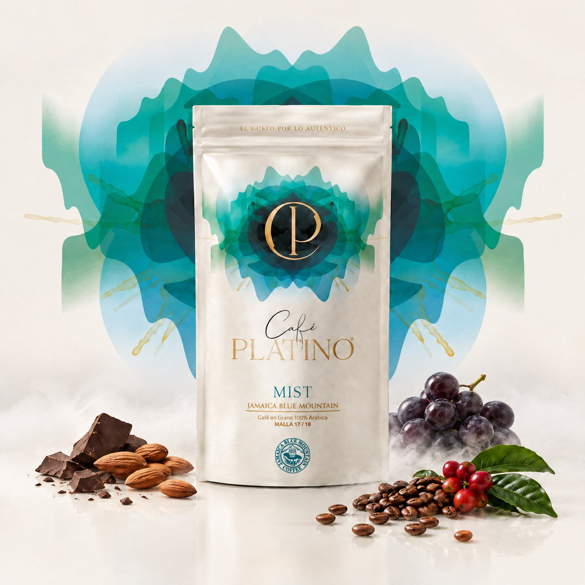 Café Platino MIST, café de Jamaica Blue Mountain malla 17/18 250 g